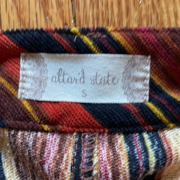 70s colored corduroy mini skirt - Picture 3 of 3